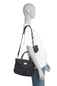 PRADA TOTE SMALL QUILTED RE-NYLON BLACK