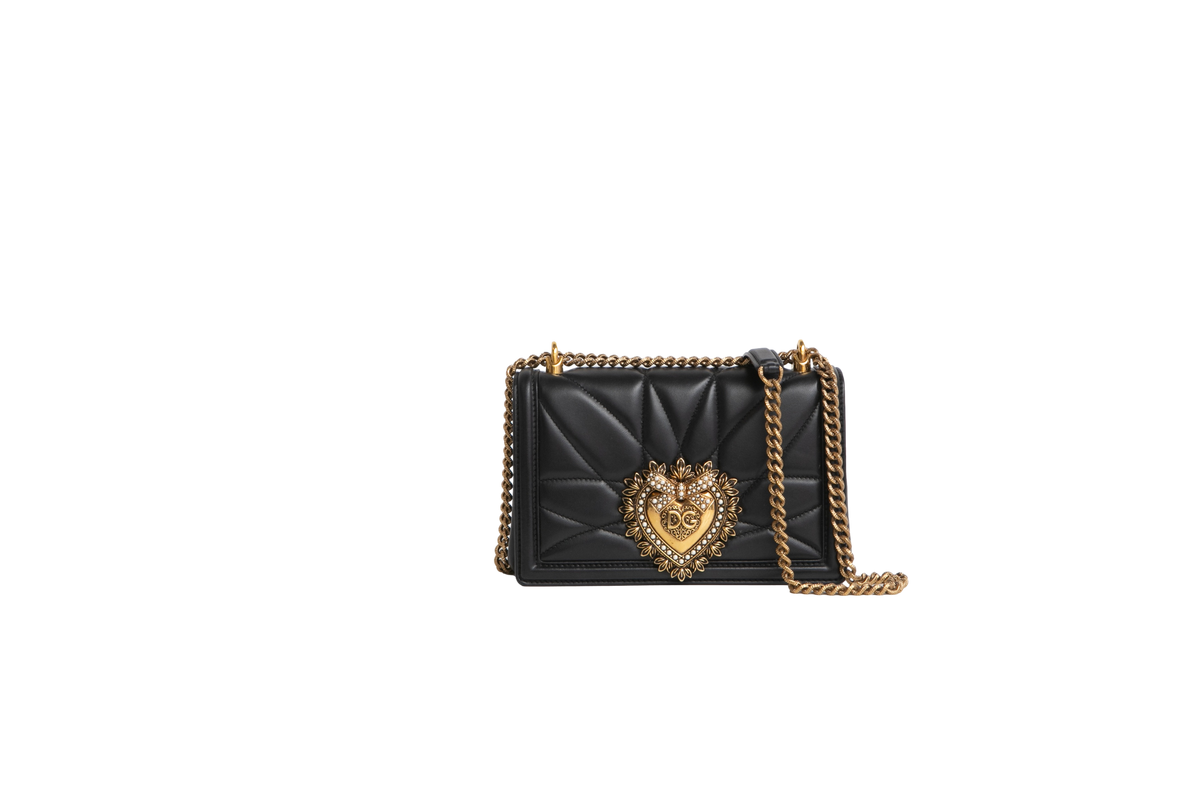 DG DEVOTION BAG MEDIUM IN QUILTED NAPPA BLACK