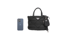 PRADA TOTE SMALL QUILTED RE-NYLON BLACK