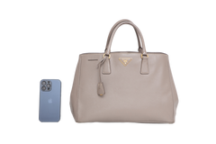 PRADA GALLERIA LUX SAFFIANO LARGE GREY