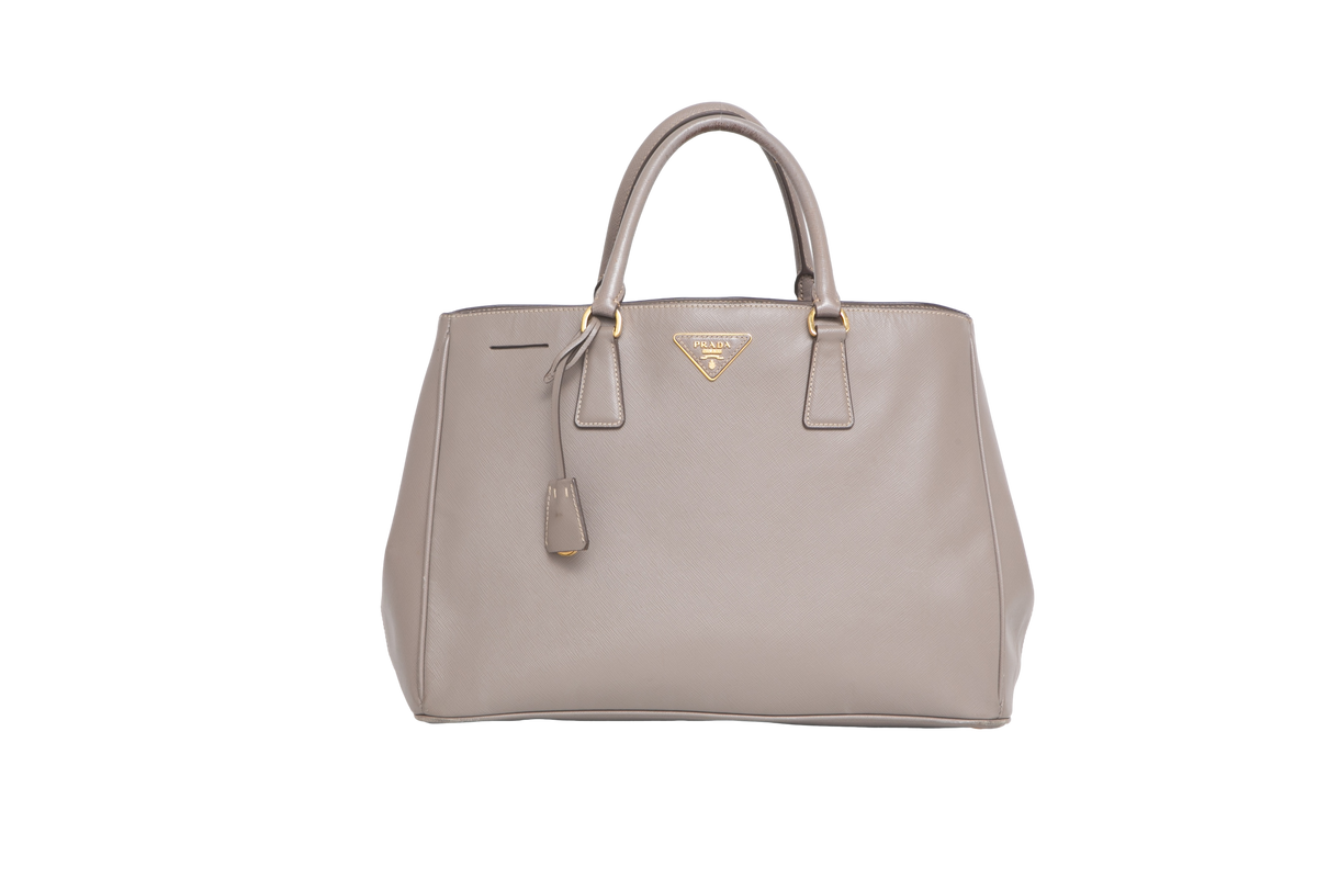 PRADA GALLERIA LUX SAFFIANO LARGE GREY