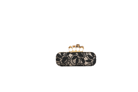 ALEXANDER MCQUEEN LACE FOUR-FINGER CLUTCH