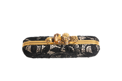 ALEXANDER MCQUEEN LACE FOUR-FINGER CLUTCH