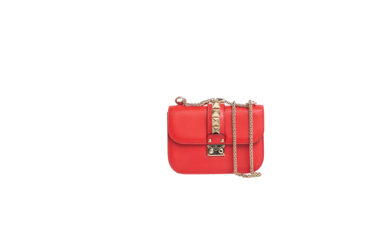 VALENTINO GLAM LOCK SMALL RED