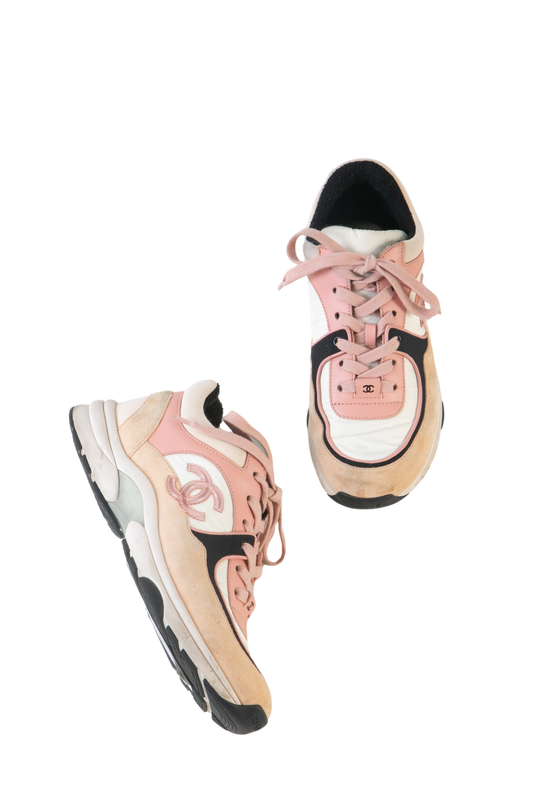 CHANEL SNEAKER LIGHT PINK - 34 1/2 BR