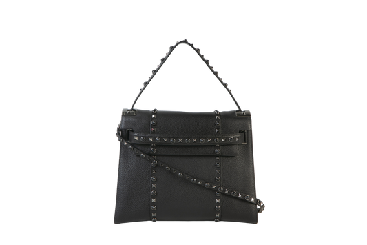 VALENTINO ROLLING SATCHEL BLACK