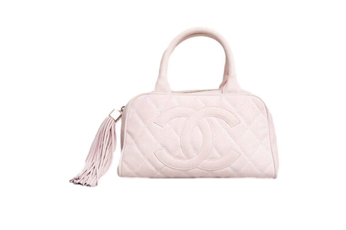 CHANEL BOWLER BAG SMALL CC TASSEL BLUSH