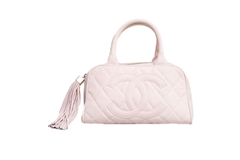CHANEL BOWLER BAG SMALL CC TASSEL BLUSH