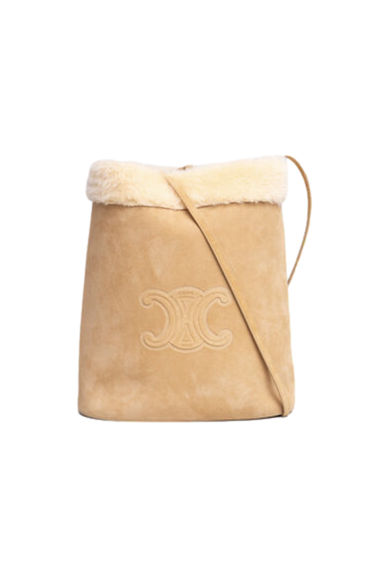 CELINE BUCKET SHEARLING NATURAL