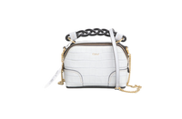 CHLOE MINI CROC EMBOSSED LIGHT CLOUD