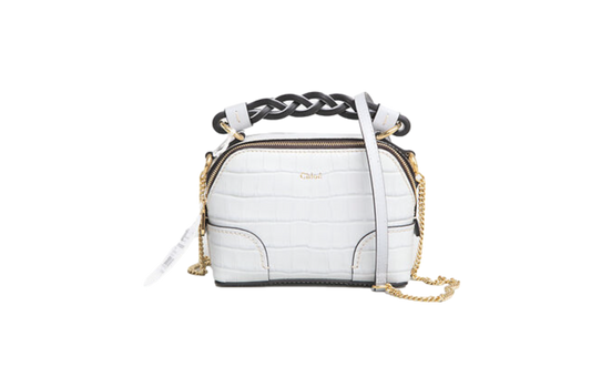 CHLOE MINI CROC EMBOSSED LIGHT CLOUD