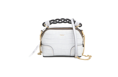 CHLOE MINI CROC EMBOSSED LIGHT CLOUD