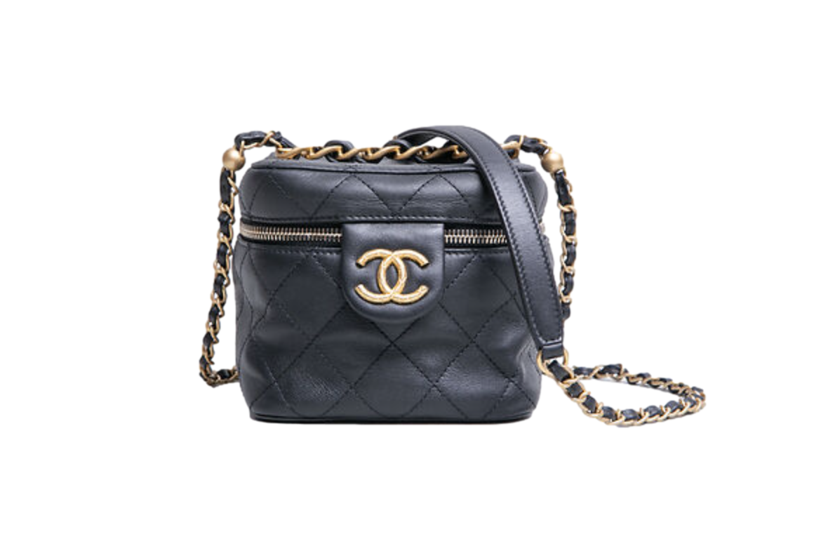 CHANEL VANITY CASE SMALL BLACK/GOLD