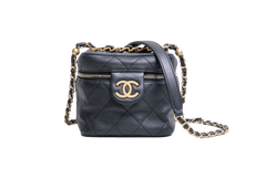 CHANEL VANITY CASE SMALL BLACK/GOLD