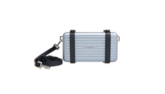 DIOR X RIMOWA ALUMINUM PERSONAL CLUTCH ON STRAP BLEU