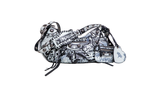 BALENCIAGA LE CAGOLE S GRAFFITI BLACK