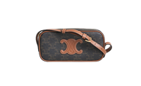 CELINE MINI CAMERA CUIR TRIOMPHE COATED BROWN