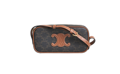 CELINE MINI CAMERA CUIR TRIOMPHE COATED BROWN