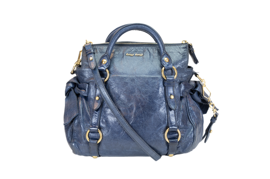 MIU MIU SHOULDER RUBAN NAVY