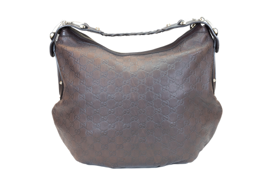 GUCCI SHOULDER HORSEBIT MARROM