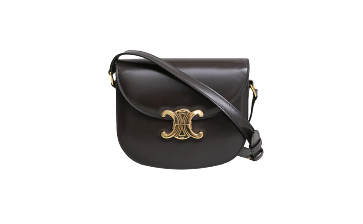 CELINE TRIOMPHE BESACE CLEA DARK BROWN