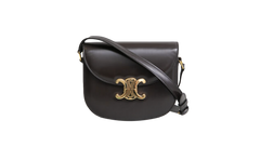 CELINE TRIOMPHE BESACE CLEA DARK BROWN