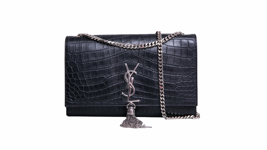 YSL KATE TASSEL EMBOSSED BLACK
