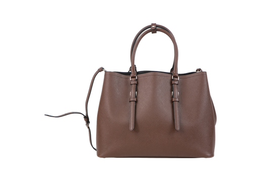 PRADA DOUBLE SAFFIANO BROWN