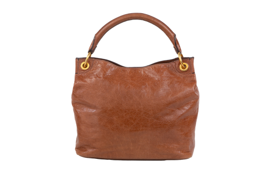 PRADA HOBO VITELLO LUX CARAMEL