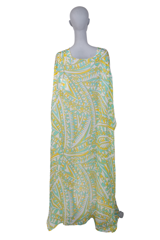 PUCCI KAFTAN PATTERN GREEN & YELLOW