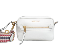 MIU MIU CROSSBODY MADRAS BANDOLIERA WHITE