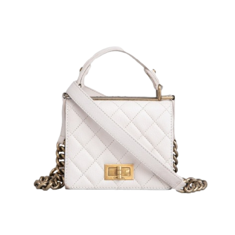 CHANEL 2.55 REISSUE SQUARE TOP HANDLE OFF WHITE