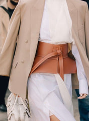 LOEWE BELT CORSET OBI IN NAPPA TAN