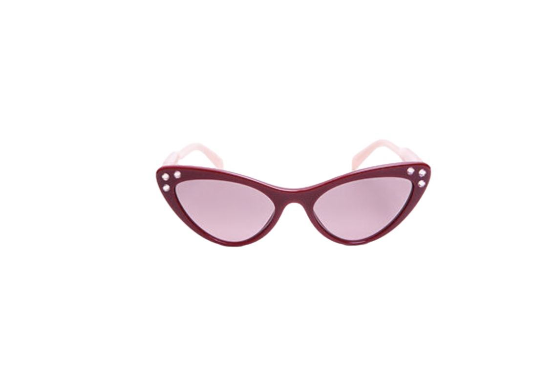 MIU MIU CATEYE ACETATE CRYSTAL BURGUNDY/ROSE