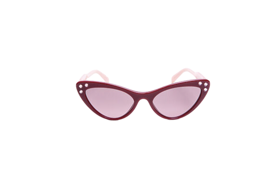 MIU MIU CATEYE ACETATE CRYSTAL BURGUNDY/ROSE