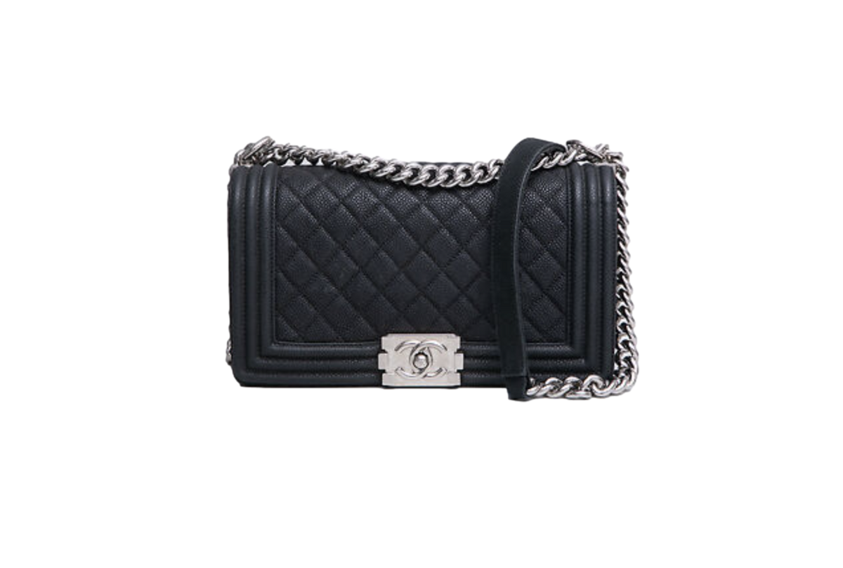 CHANEL BOY MEDIUM LAMBSKIN BLACK