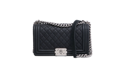 CHANEL BOY MEDIUM LAMBSKIN BLACK