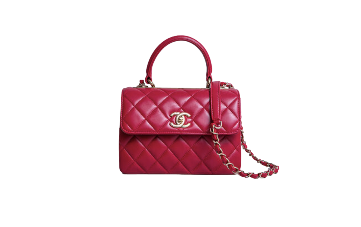 CHANEL TRENDY CC SMALL LAMBSKIN CHERRY