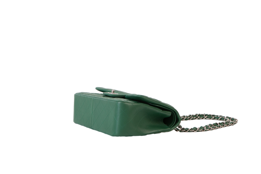 CHANEL JUMBO DOUBLE FLAP VERT LAMBSKIN