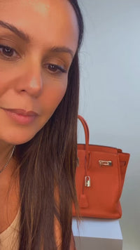 Stories de HERMÈS BIRKIN 35 TOGO LEATHER ORANGE