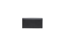 FERRAGAMO WALLET LONG DOUBLE GANCINI BLACK