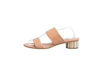 DESAPEGO FABI JUSTUS FERRAGAMO VARA CHAIN HEELLED SANDALS BEIGE - 39 BR