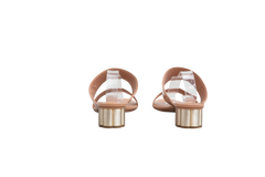 DESAPEGO FABI JUSTUS FERRAGAMO VARA CHAIN HEELLED SANDALS BEIGE - 39 BR
