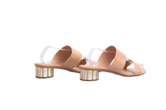 DESAPEGO FABI JUSTUS FERRAGAMO VARA CHAIN HEELLED SANDALS BEIGE - 39 BR