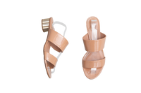 DESAPEGO FABI JUSTUS FERRAGAMO VARA CHAIN HEELLED SANDALS BEIGE - 39 BR