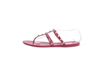 DESAPEGO FABI JUSTUS VALENTINO SANDAL ROCKSTUD JELLY THONG RASPBERRY - 39 BR