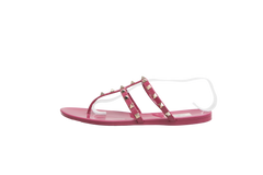 DESAPEGO FABI JUSTUS VALENTINO SANDAL ROCKSTUD JELLY THONG RASPBERRY - 39 BR