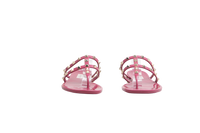 DESAPEGO FABI JUSTUS VALENTINO SANDAL ROCKSTUD JELLY THONG RASPBERRY - 39 BR