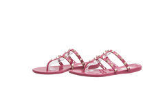 DESAPEGO FABI JUSTUS VALENTINO SANDAL ROCKSTUD JELLY THONG RASPBERRY - 39 BR