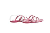 DESAPEGO FABI JUSTUS VALENTINO SANDAL ROCKSTUD JELLY THONG RASPBERRY - 39 BR
